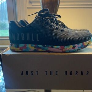 NOBULL Black Sneakers with Multicolor Sole